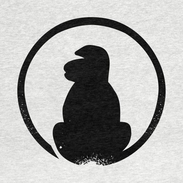 Monkey Sitting Silhouette Doodle Art by VANDERVISUALS